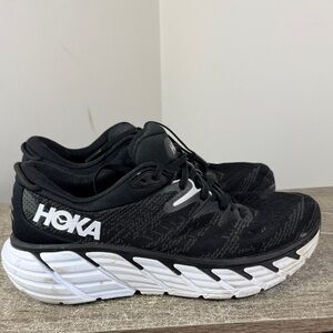 Hoka Men’s Gaviota 4 Running Shoes sz 10.5D Black White Good Condition